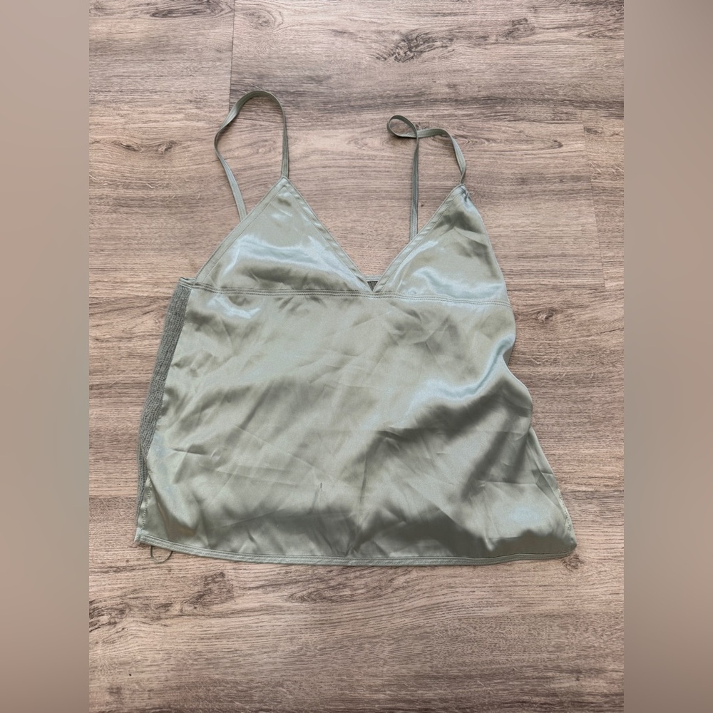 Zara Women's Satin Tank Top in Gray